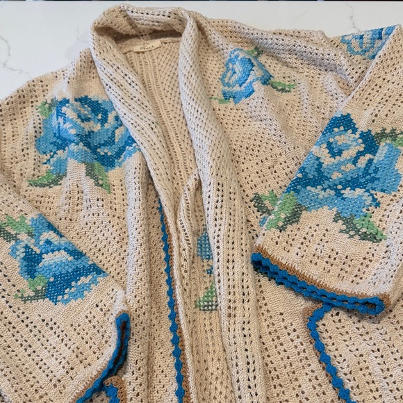 NWOT Spell And The Gypsy Collective Coastal Granny Sweater Cardigan S - Picture 8 of 8
